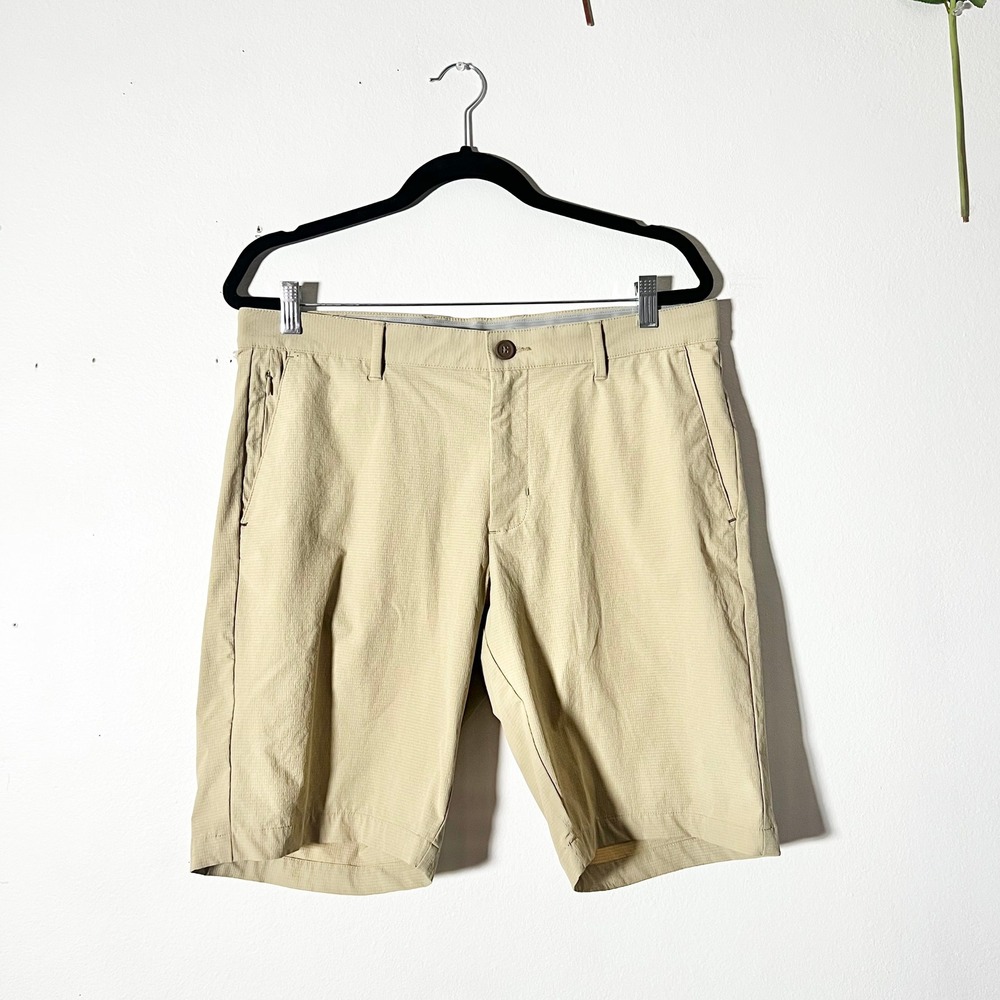 Tommy Bahama Shorts Mens 34 Khaki Tan Textured Stretch